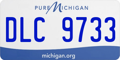 MI license plate DLC9733