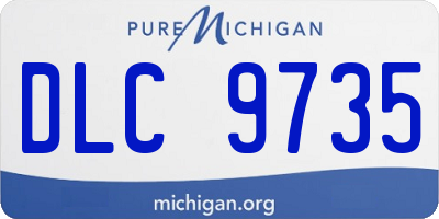 MI license plate DLC9735