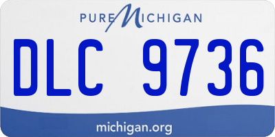 MI license plate DLC9736