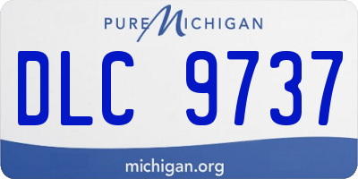 MI license plate DLC9737