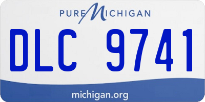 MI license plate DLC9741