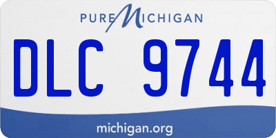 MI license plate DLC9744