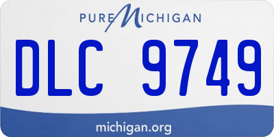 MI license plate DLC9749