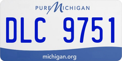 MI license plate DLC9751
