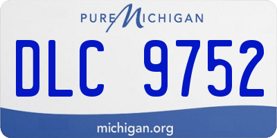 MI license plate DLC9752