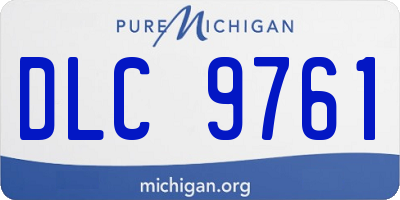 MI license plate DLC9761