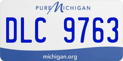 MI license plate DLC9763