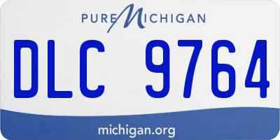 MI license plate DLC9764