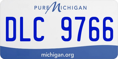MI license plate DLC9766