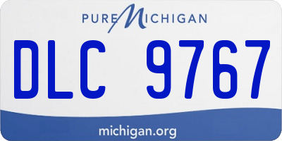 MI license plate DLC9767
