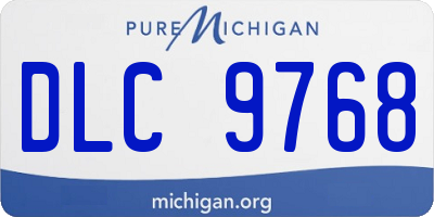 MI license plate DLC9768