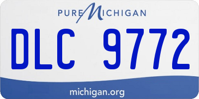 MI license plate DLC9772