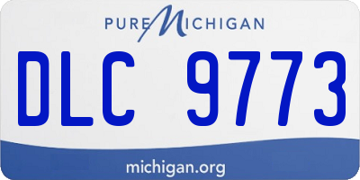 MI license plate DLC9773