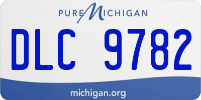 MI license plate DLC9782