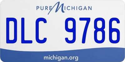 MI license plate DLC9786