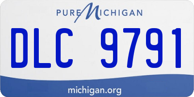 MI license plate DLC9791