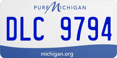 MI license plate DLC9794