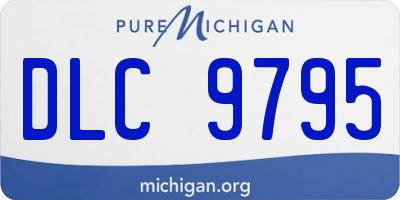 MI license plate DLC9795