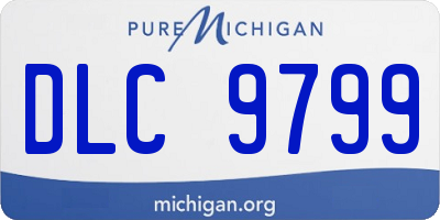 MI license plate DLC9799