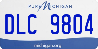MI license plate DLC9804