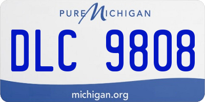 MI license plate DLC9808