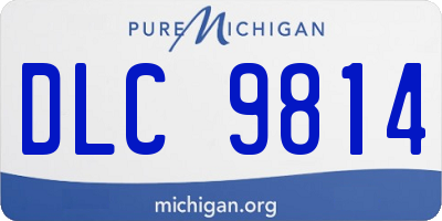 MI license plate DLC9814