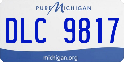 MI license plate DLC9817