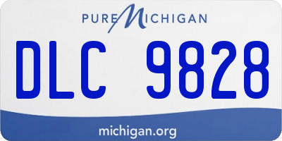 MI license plate DLC9828