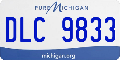 MI license plate DLC9833