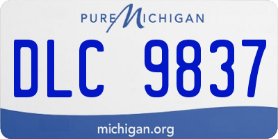 MI license plate DLC9837