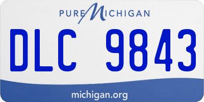 MI license plate DLC9843
