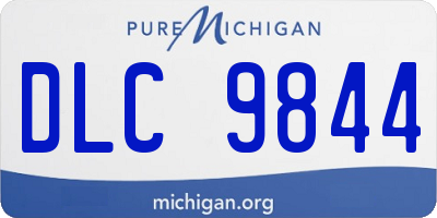 MI license plate DLC9844