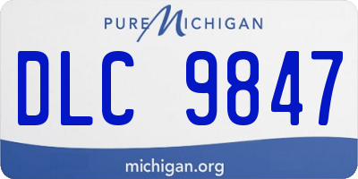 MI license plate DLC9847