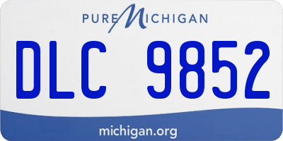 MI license plate DLC9852