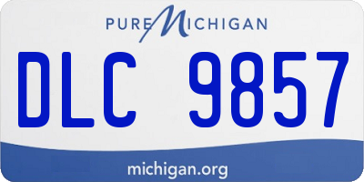 MI license plate DLC9857