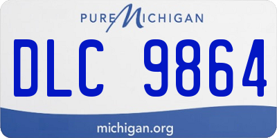 MI license plate DLC9864
