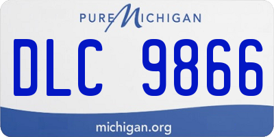 MI license plate DLC9866