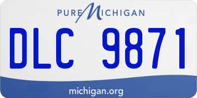 MI license plate DLC9871