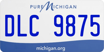 MI license plate DLC9875