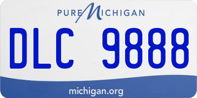 MI license plate DLC9888
