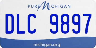 MI license plate DLC9897