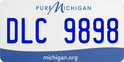 MI license plate DLC9898
