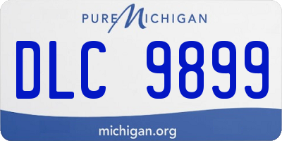 MI license plate DLC9899