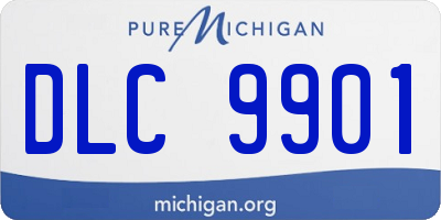 MI license plate DLC9901