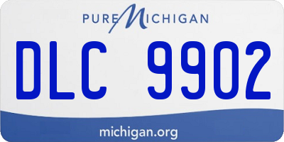 MI license plate DLC9902