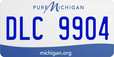 MI license plate DLC9904