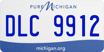 MI license plate DLC9912