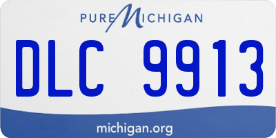 MI license plate DLC9913