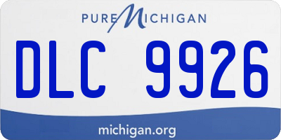 MI license plate DLC9926