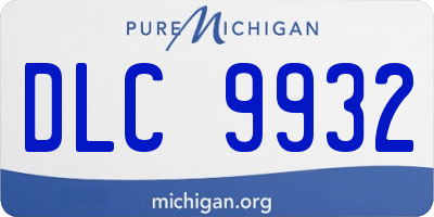 MI license plate DLC9932